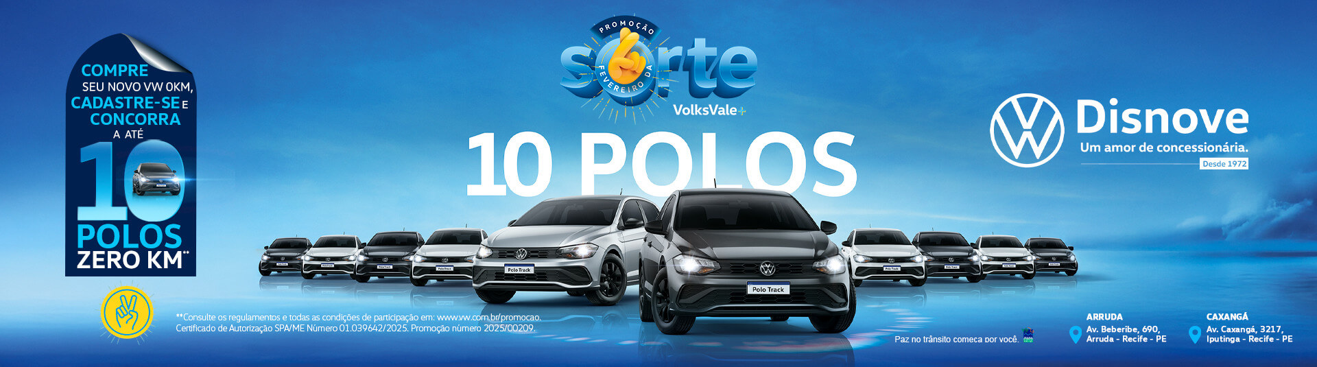 10 Polos da sorte 